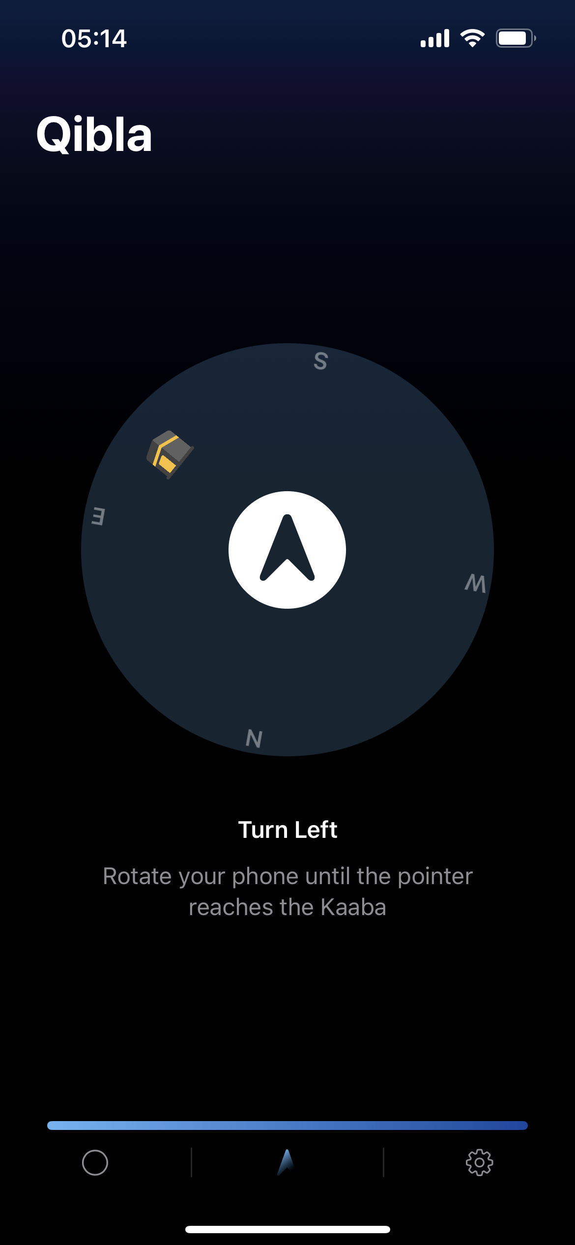 Nafs app — Qibla compass